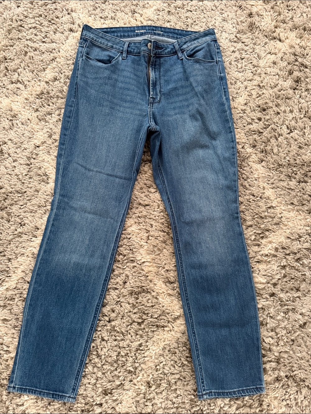 Old Navy Women's Straight Leg Jeans - Medium Blue